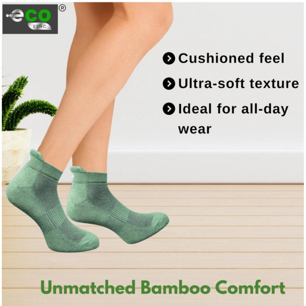 Generic 4_Pair Set Unisex Casual Bamboo Cotton Printed Ankle Length Socks (Multicolor)