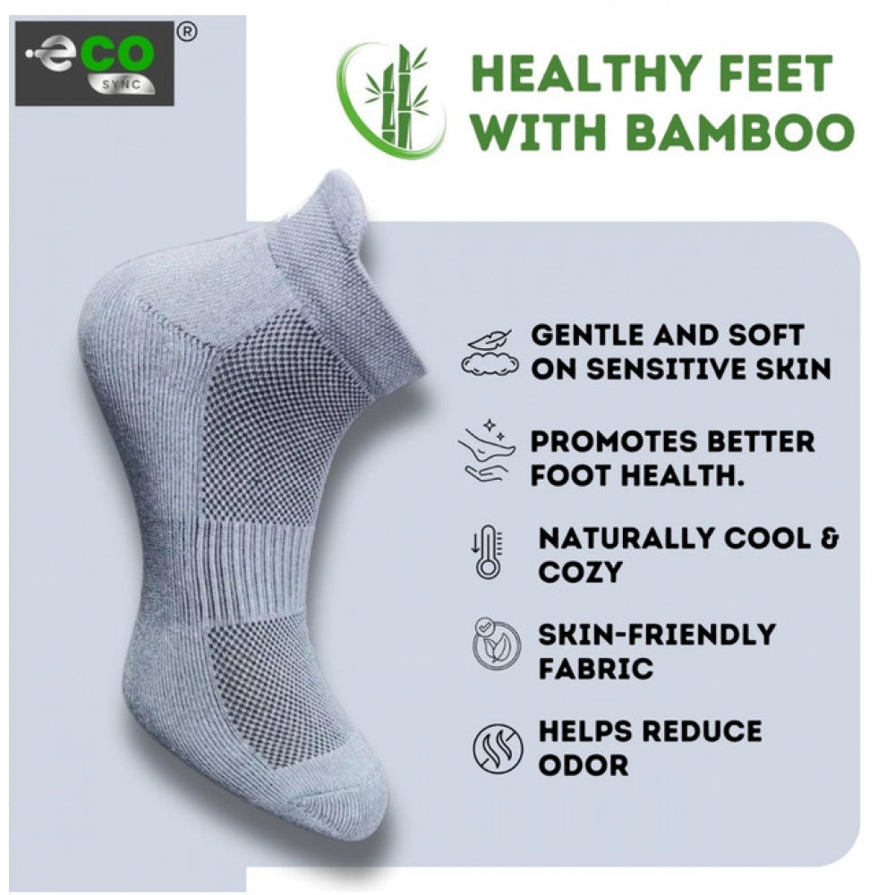 Generic 4_Pair Set Unisex Casual Bamboo Cotton Printed Ankle Length Socks (Multicolor)