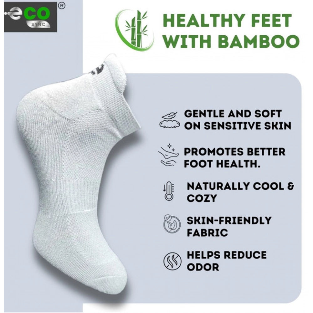 Generic 4_Pair Set Unisex Casual Bamboo Cotton Printed Ankle Length Socks (Multicolor)