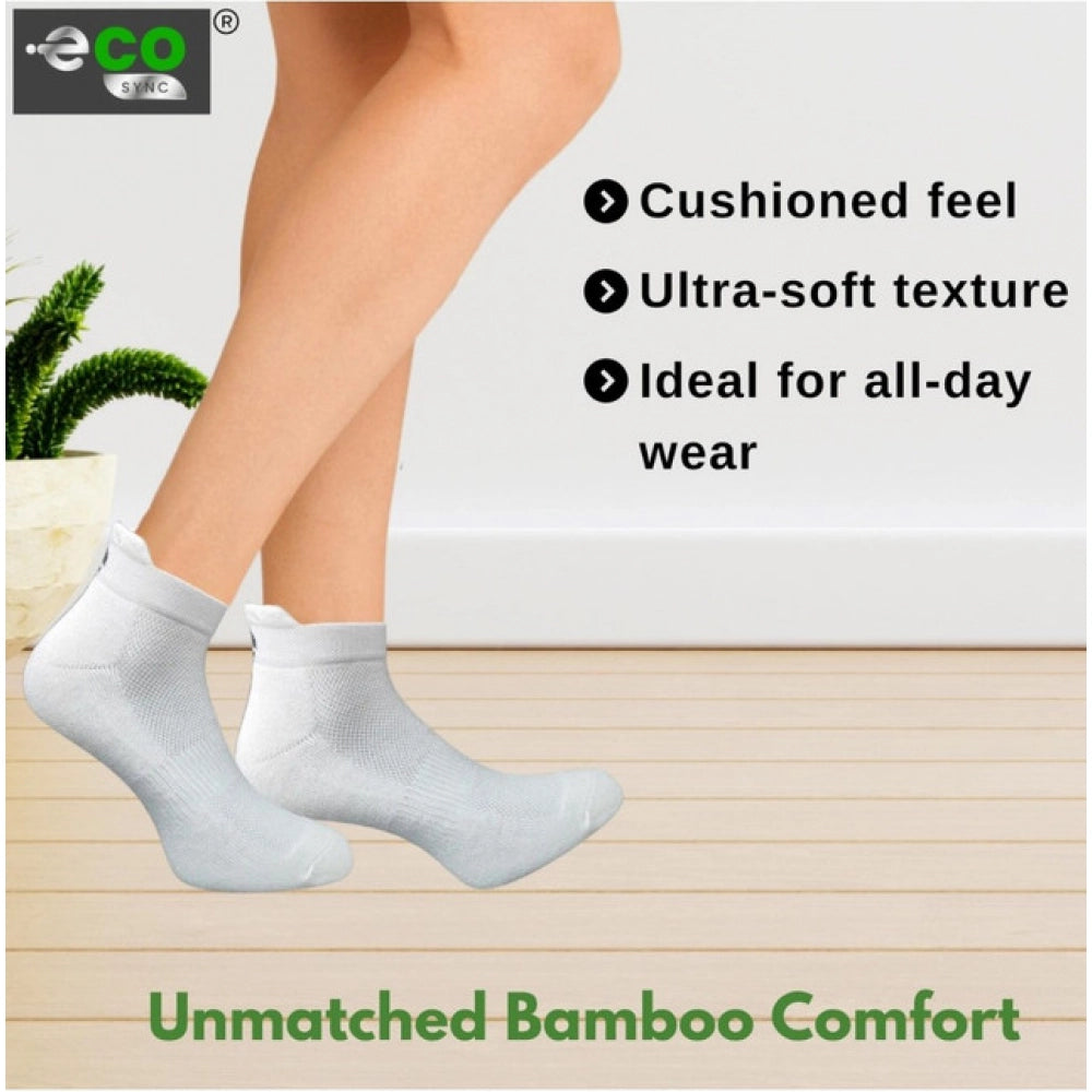 Generic 4_Pair Set Unisex Casual Bamboo Cotton Printed Ankle Length Socks (Multicolor)