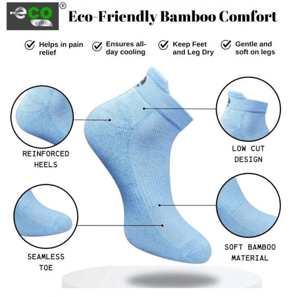 Generic 4_Pair Set Unisex Casual Bamboo Cotton Printed Ankle Length Socks (Multicolor)