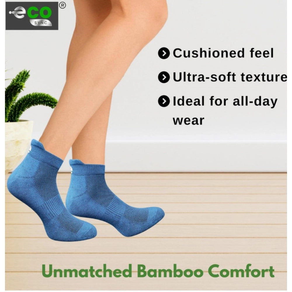 Generic 4_Pair Set Unisex Casual Bamboo Cotton Printed Ankle Length Socks (Multicolor)