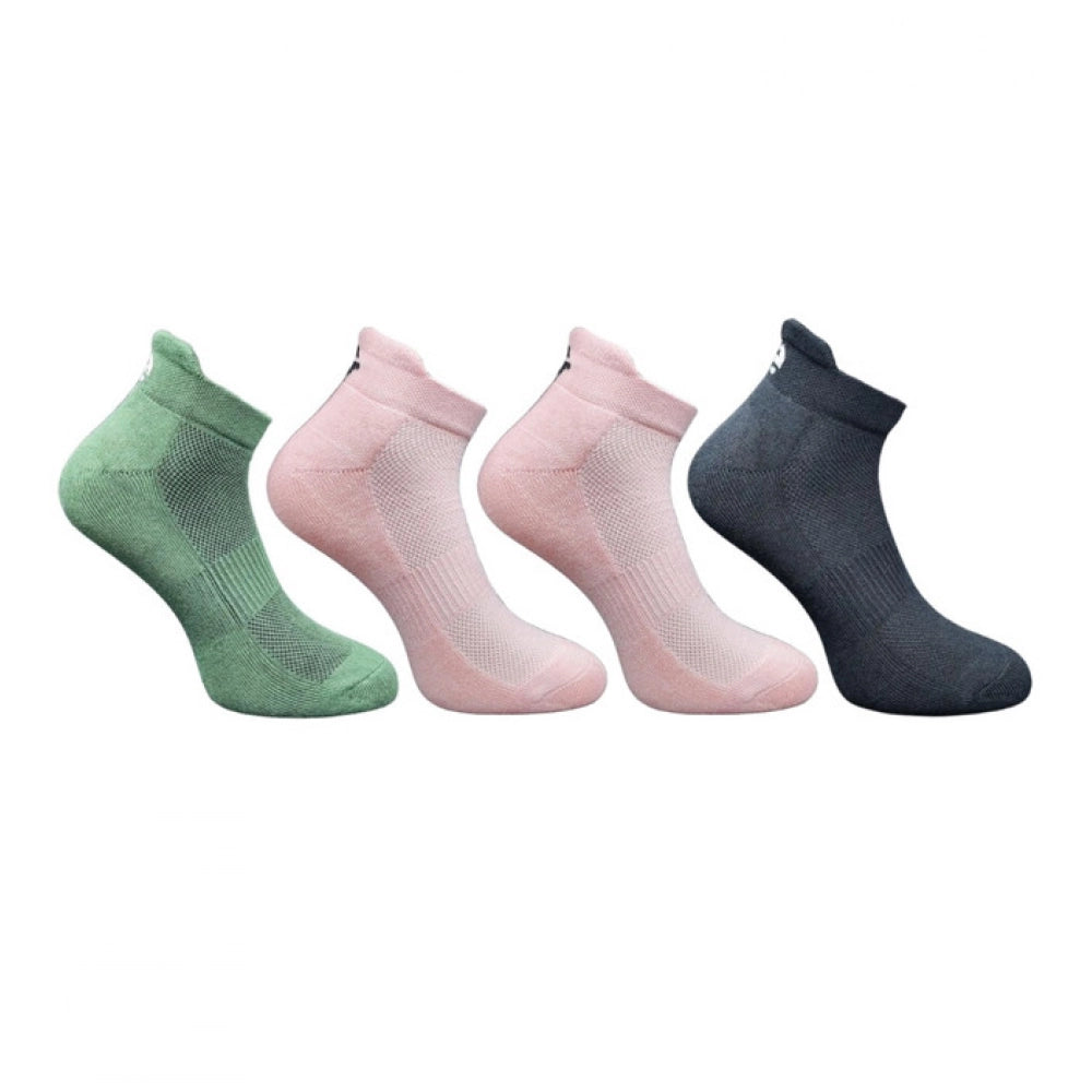 Generic 4_Pair Set Unisex Casual Bamboo Cotton Printed Ankle Length Socks (Multicolor)