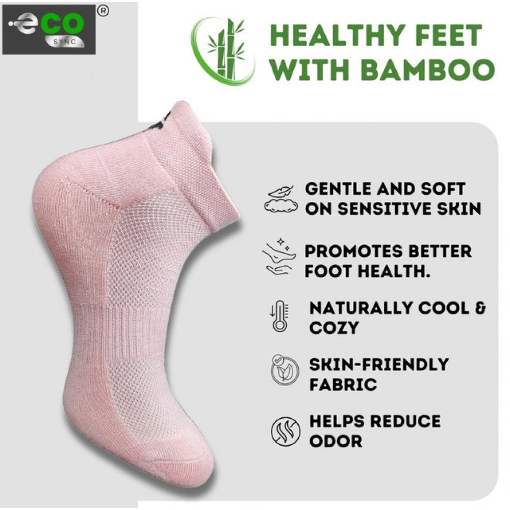 Generic 4_Pair Set Unisex Casual Bamboo Cotton Printed Ankle Length Socks (Multicolor)