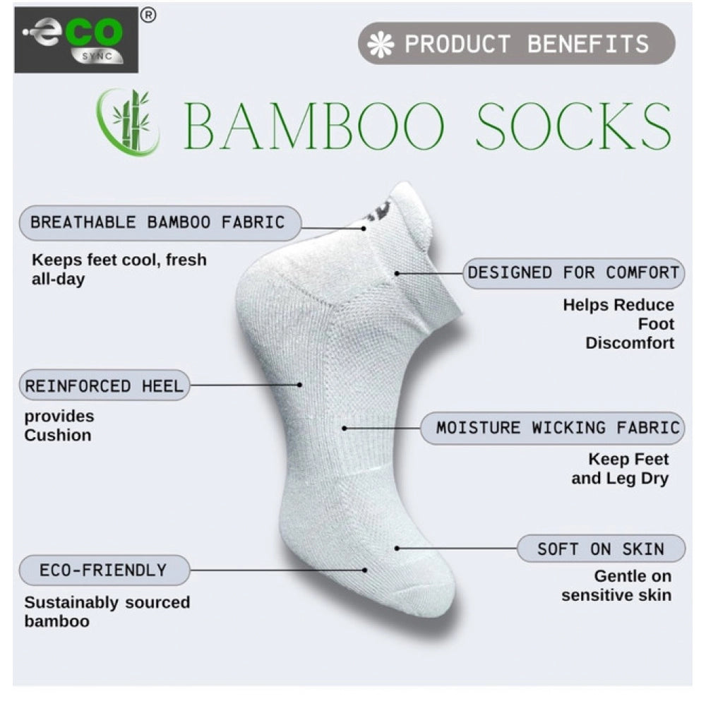 Generic 4_Pair Set Unisex Casual Bamboo Cotton Printed Ankle Length Socks (Multicolor)