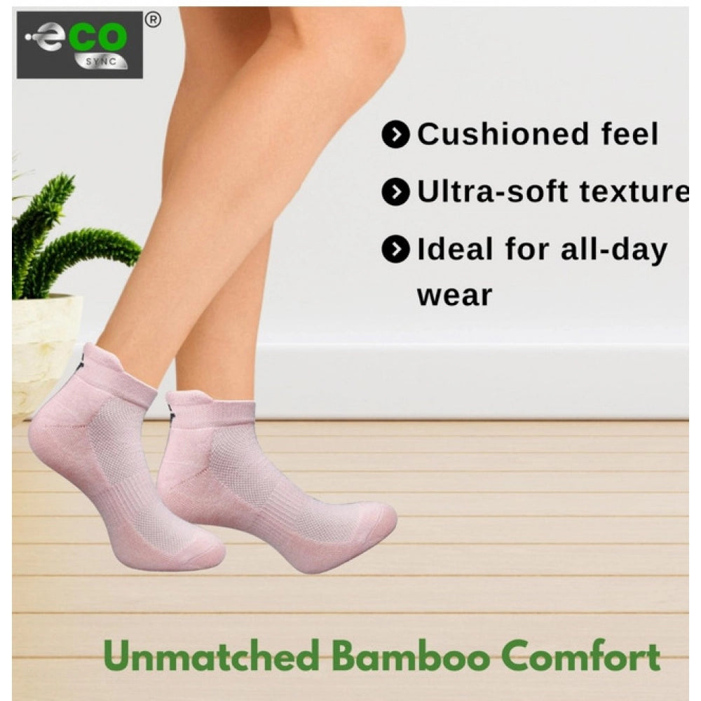 Generic 4_Pair Set Unisex Casual Bamboo Cotton Printed Ankle Length Socks (Multicolor)