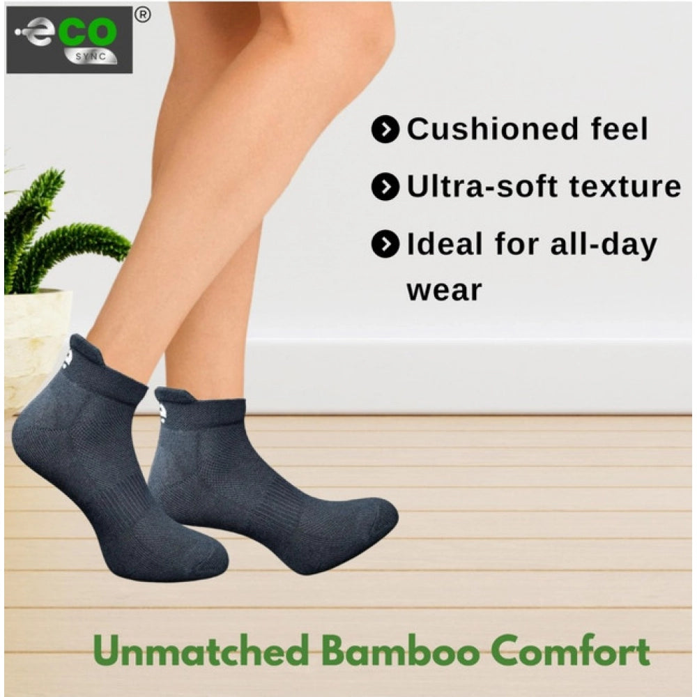 Generic 4_Pair Set Unisex Casual Bamboo Cotton Printed Ankle Length Socks (Multicolor)