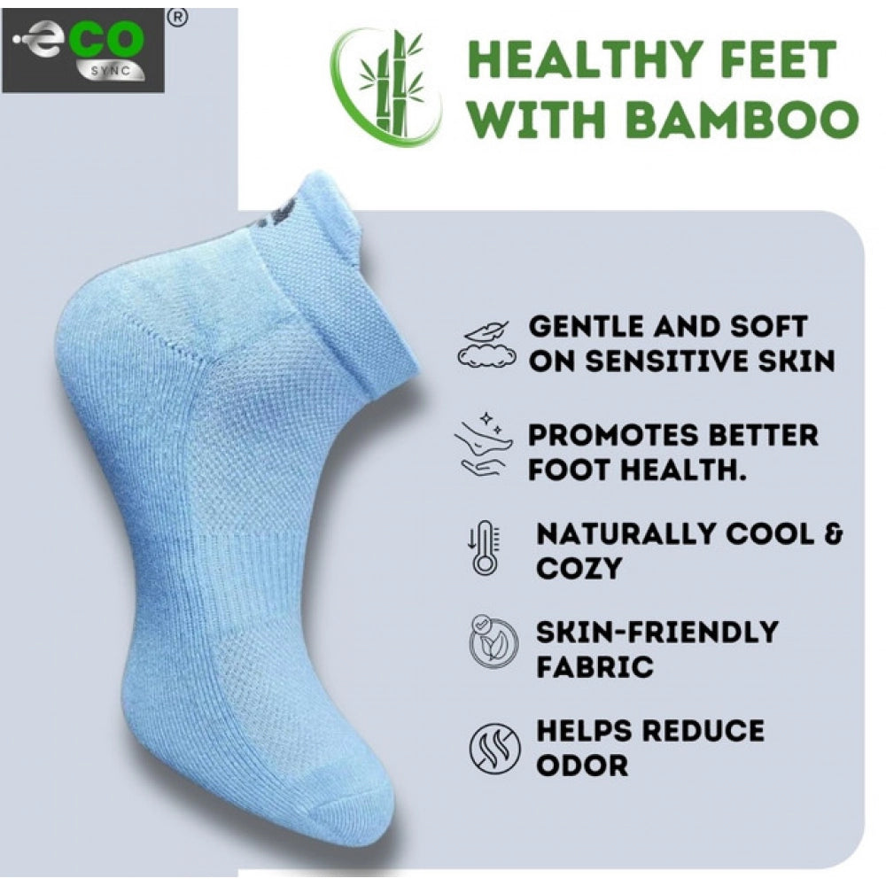Generic 4_Pair Set Unisex Casual Bamboo Cotton Printed Ankle Length Socks (Multicolor)