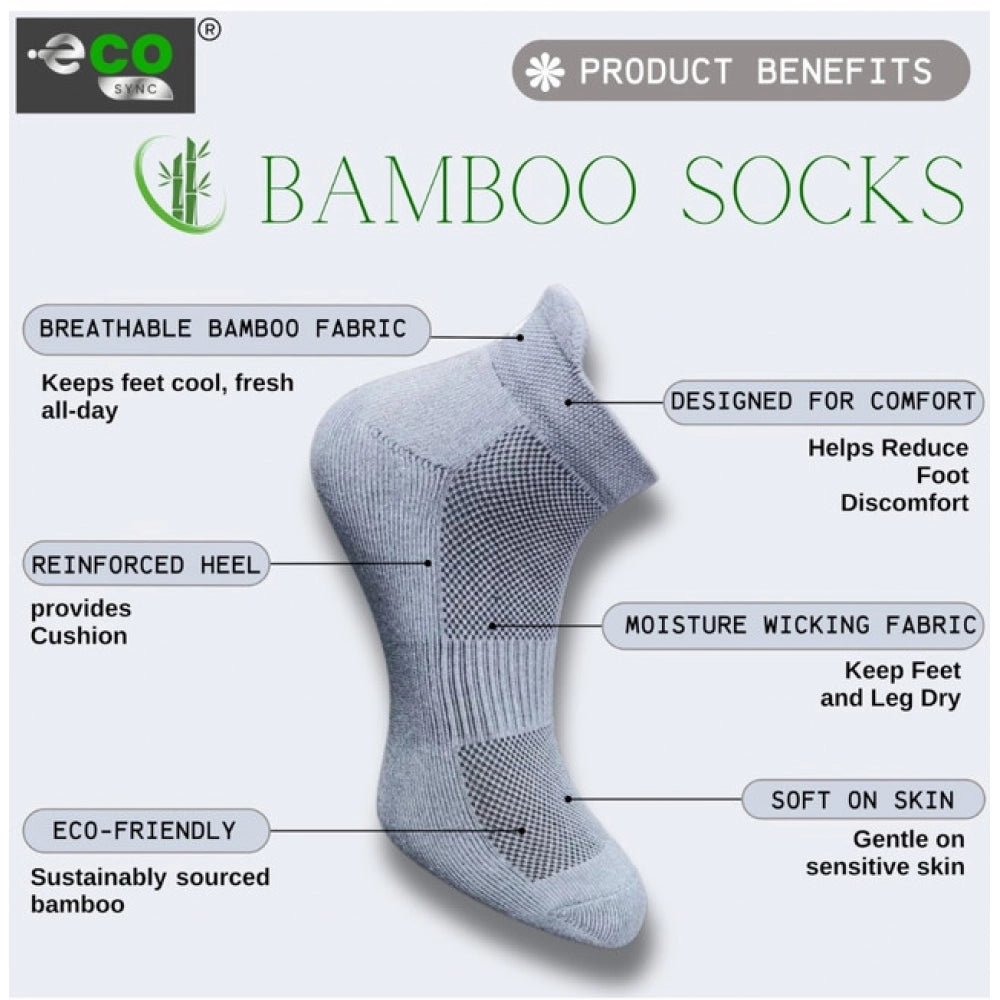 Generic 4_Pair Set Unisex Casual Bamboo Cotton Printed Ankle Length Socks (Multicolor)