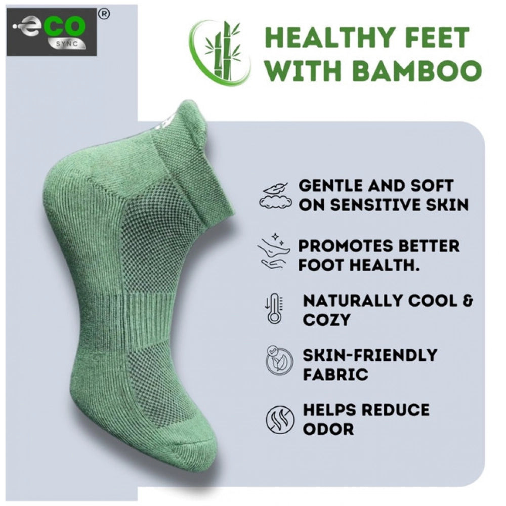 Generic 4_Pair Set Unisex Casual Bamboo Cotton Printed Ankle Length Socks (Multicolor)