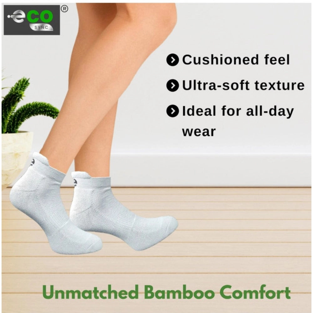 Generic 4_Pair Set Unisex Casual Bamboo Cotton Printed Ankle Length Socks (Multicolor)