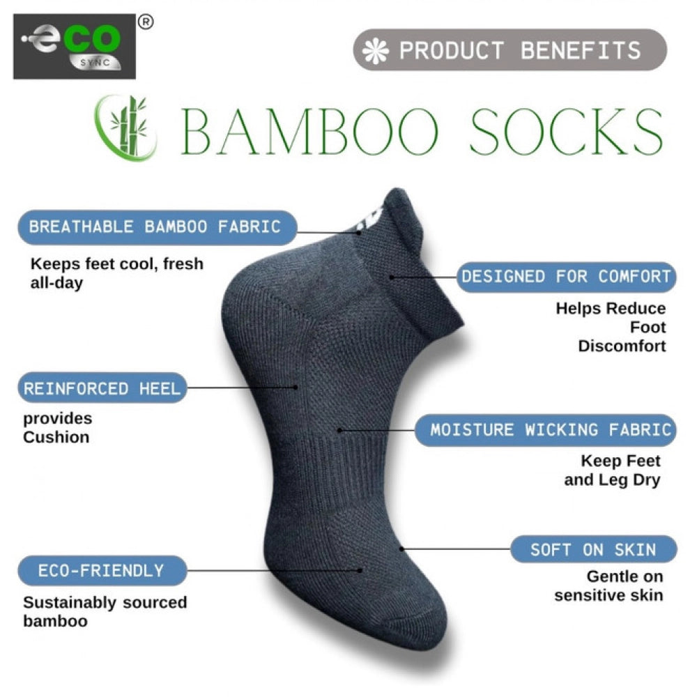 Generic 4_Pair Set Unisex Casual Bamboo Cotton Printed Ankle Length Socks (Multicolor)