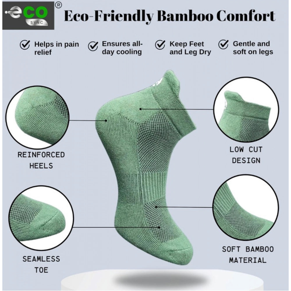 Generic 4_Pair Set Unisex Casual Bamboo Cotton Printed Ankle Length Socks (Multicolor)