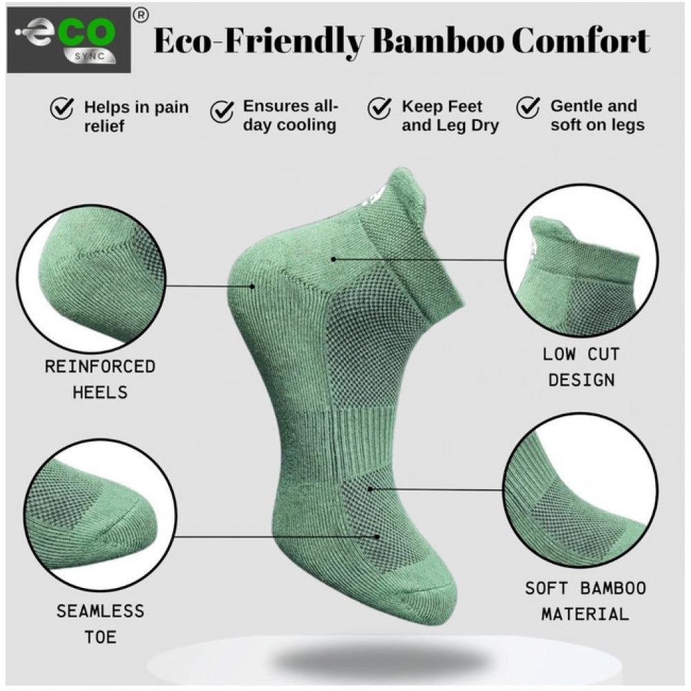 Generic 4_Pair Set Unisex Casual Bamboo Cotton Printed Ankle Length Socks (Multicolor)
