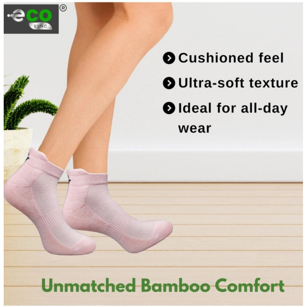 Generic 4_Pair Set Unisex Casual Bamboo Cotton Printed Ankle Length Socks (Multicolor)