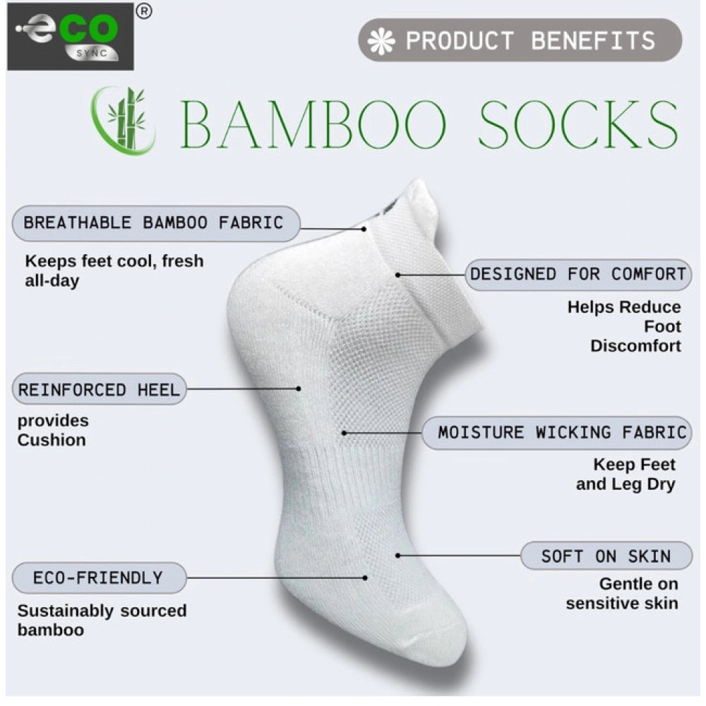 Generic 4_Pair Set Unisex Casual Bamboo Cotton Printed Ankle Length Socks (Multicolor)