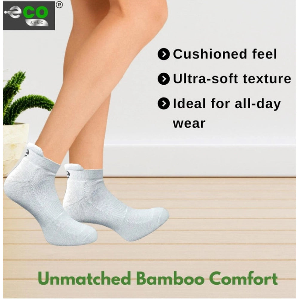 Generic 4_Pair Set Unisex Casual Bamboo Cotton Printed Ankle Length Socks (Multicolor)