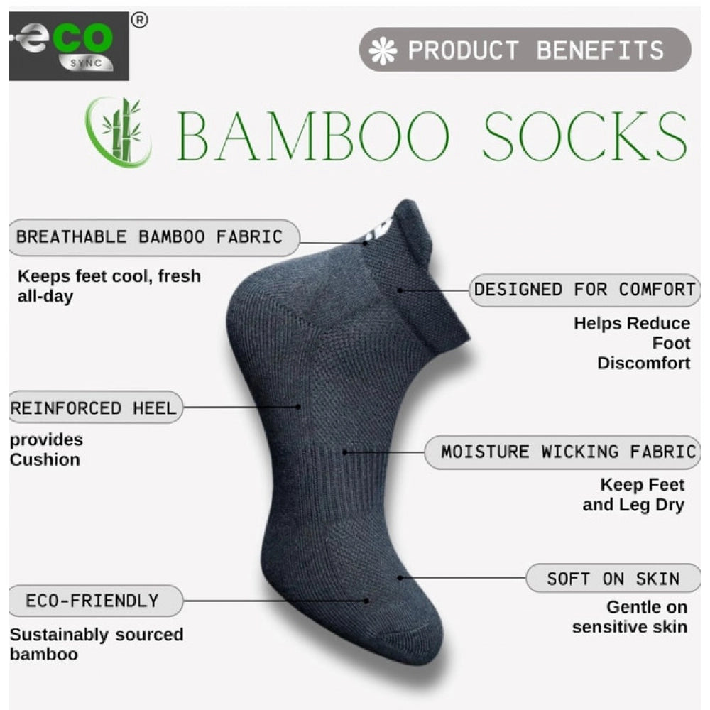 Generic 4_Pair Set Unisex Casual Bamboo Cotton Printed Ankle Length Socks (Multicolor)