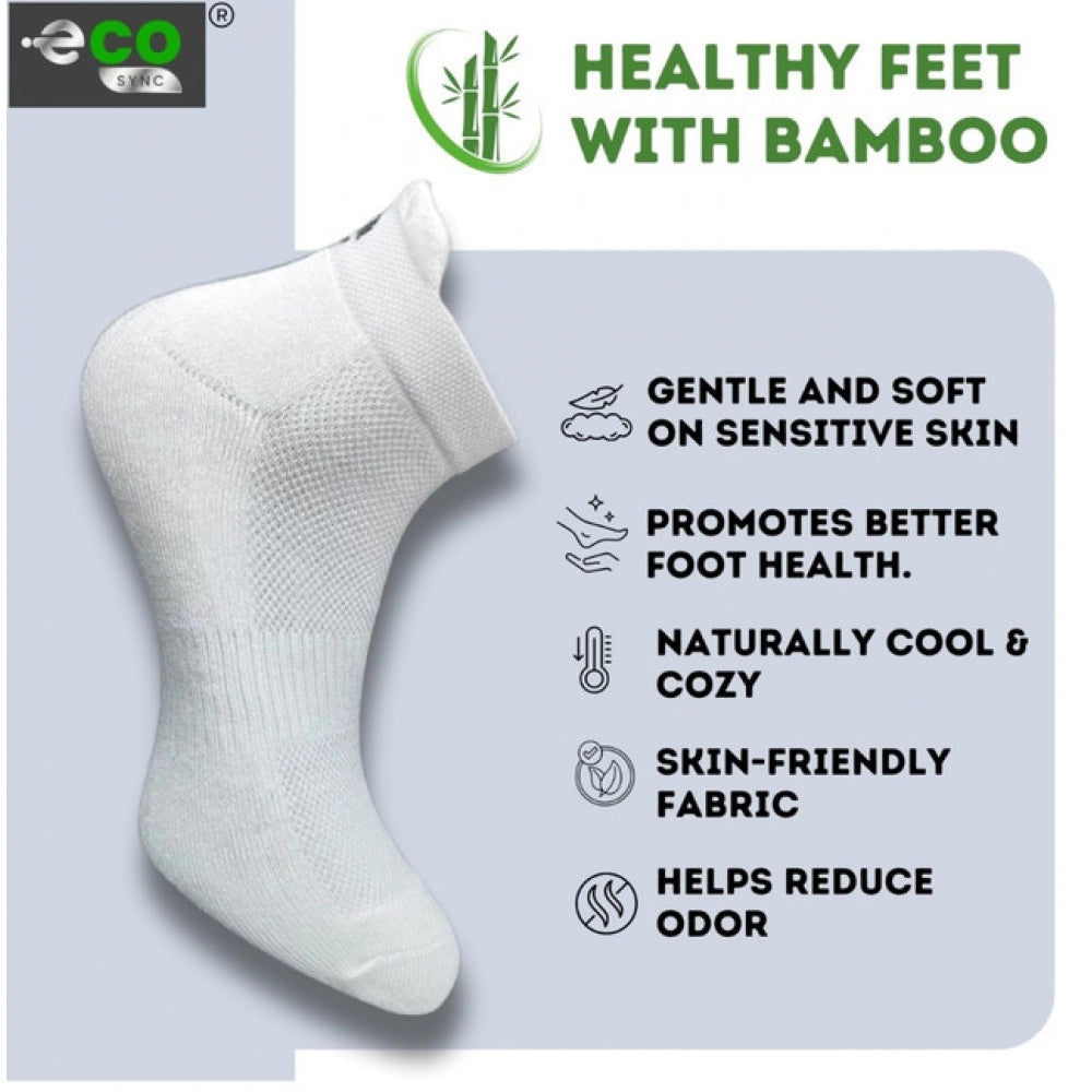 Generic 4_Pair Set Unisex Casual Bamboo Cotton Printed Ankle Length Socks (Multicolor)