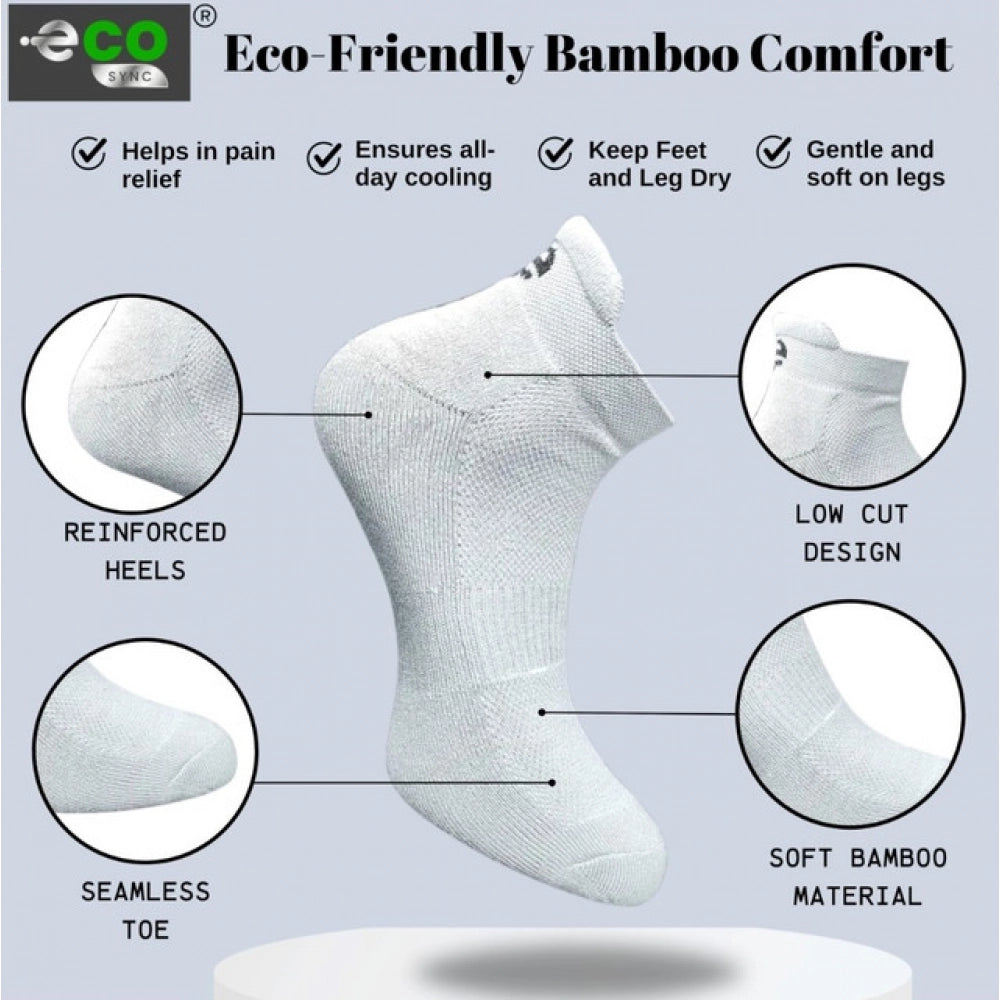 Generic 4_Pair Set Unisex Casual Bamboo Cotton Printed Ankle Length Socks (Multicolor)
