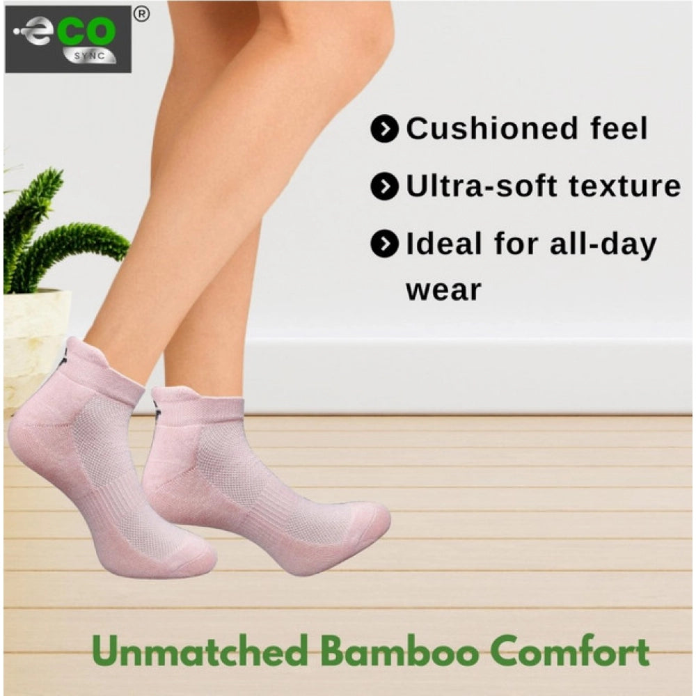 Generic 4_Pair Set Unisex Casual Bamboo Cotton Printed Ankle Length Socks (Multicolor)