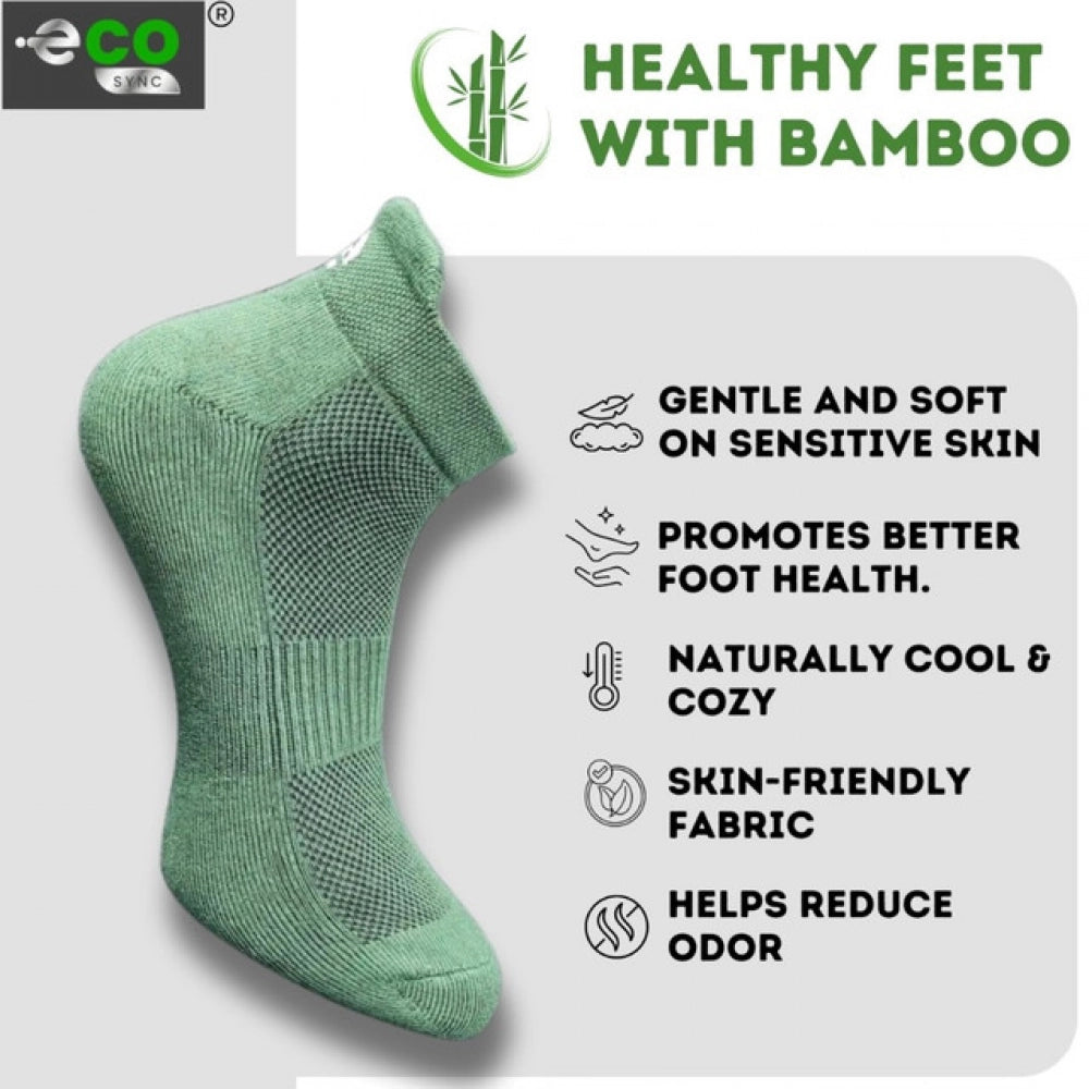 Generic 4_Pair Set Unisex Casual Bamboo Cotton Printed Ankle Length Socks (Multicolor)