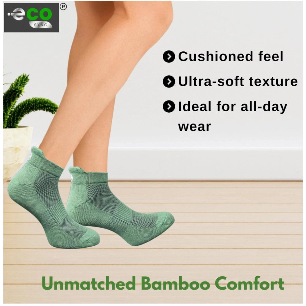 Generic 4_Pair Set Unisex Casual Bamboo Cotton Printed Ankle Length Socks (Multicolor)