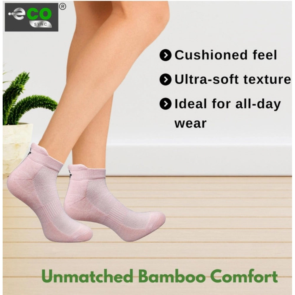 Generic 4_Pair Set Unisex Casual Bamboo Cotton Printed Ankle Length Socks (Multicolor)