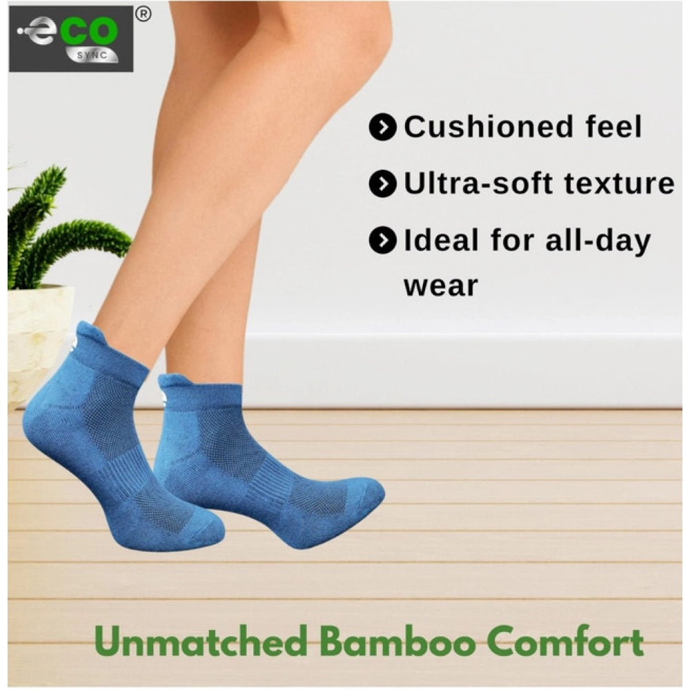 Generic 4_Pair Set Unisex Casual Bamboo Cotton Printed Ankle Length Socks (Multicolor)