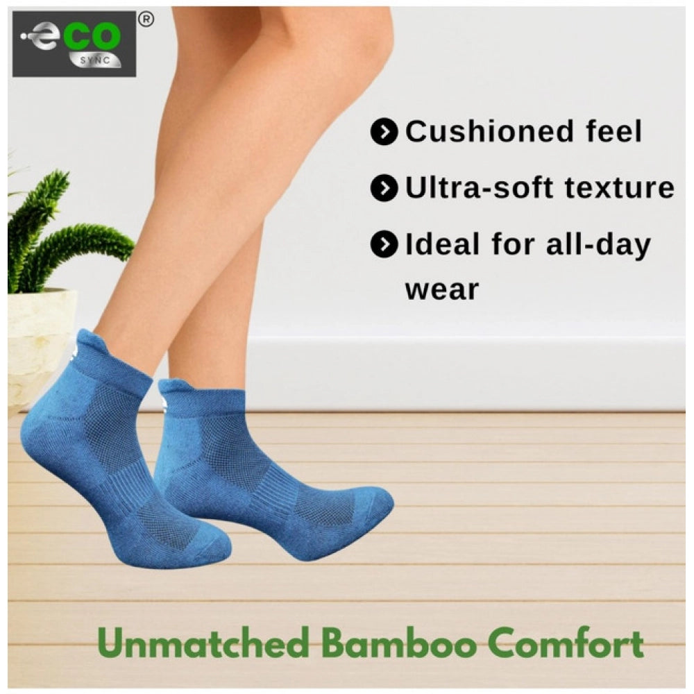 Generic 4_Pair Set Unisex Casual Bamboo Cotton Printed Ankle Length Socks (Multicolor)