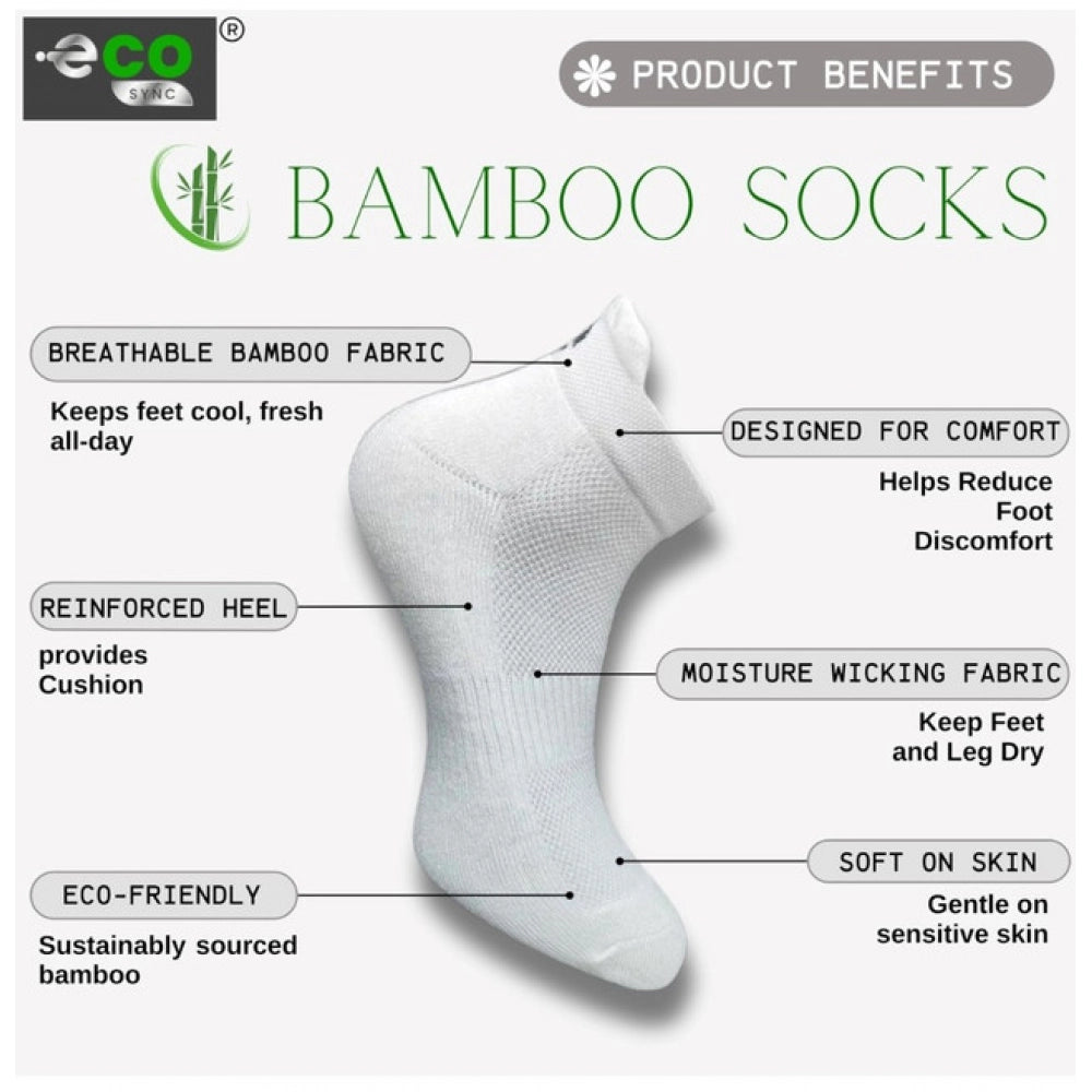 Generic 4_Pair Set Unisex Casual Bamboo Cotton Printed Ankle Length Socks (Multicolor)