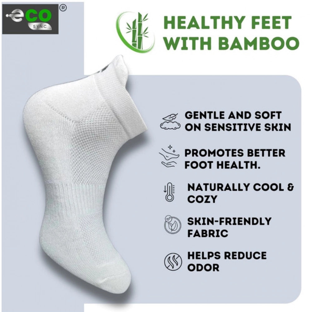 Generic 4_Pair Set Unisex Casual Bamboo Cotton Printed Ankle Length Socks (Multicolor)