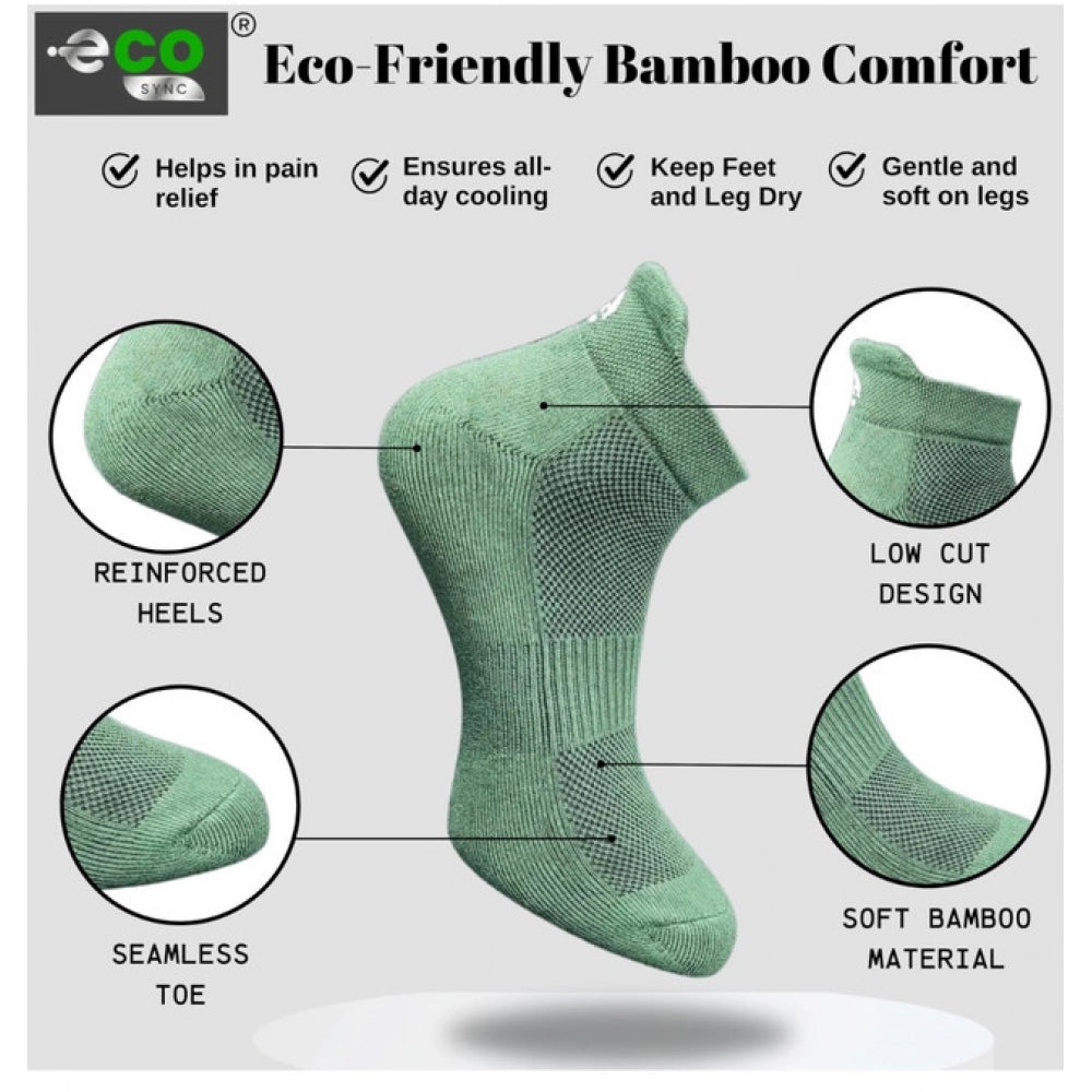Generic 4_Pair Set Unisex Casual Bamboo Cotton Printed Ankle Length Socks (Multicolor)