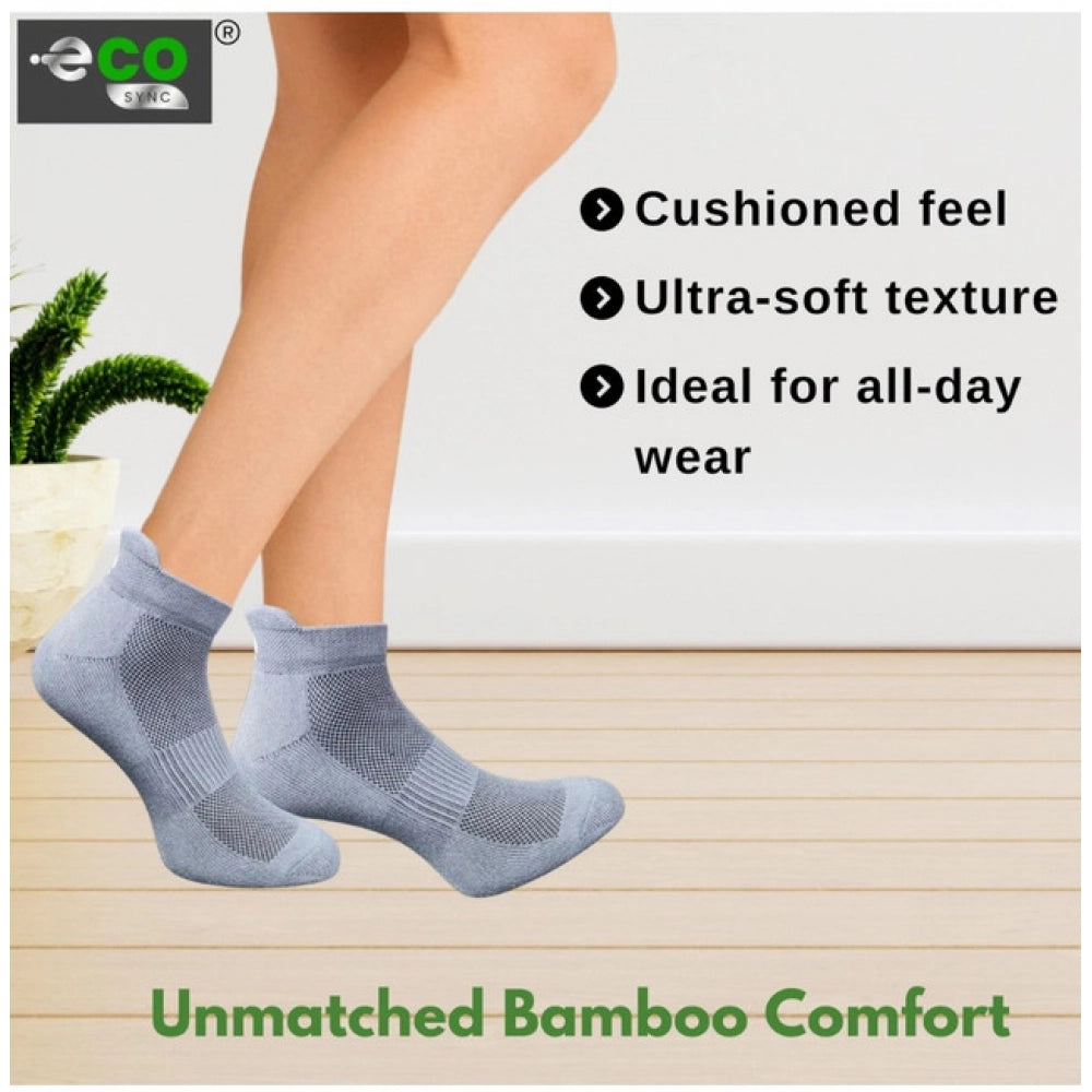 Generic 4_Pair Set Unisex Casual Bamboo Cotton Printed Ankle Length Socks (Multicolor)