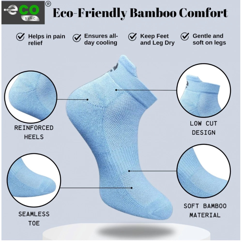 Generic 4_Pair Set Unisex Casual Bamboo Cotton Printed Ankle Length Socks (Multicolor)