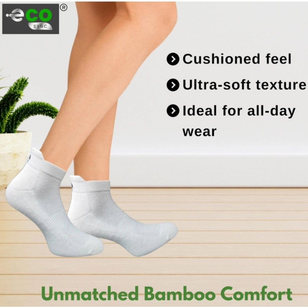 Generic 4_Pair Set Unisex Casual Bamboo Cotton Printed Ankle Length Socks (Multicolor)