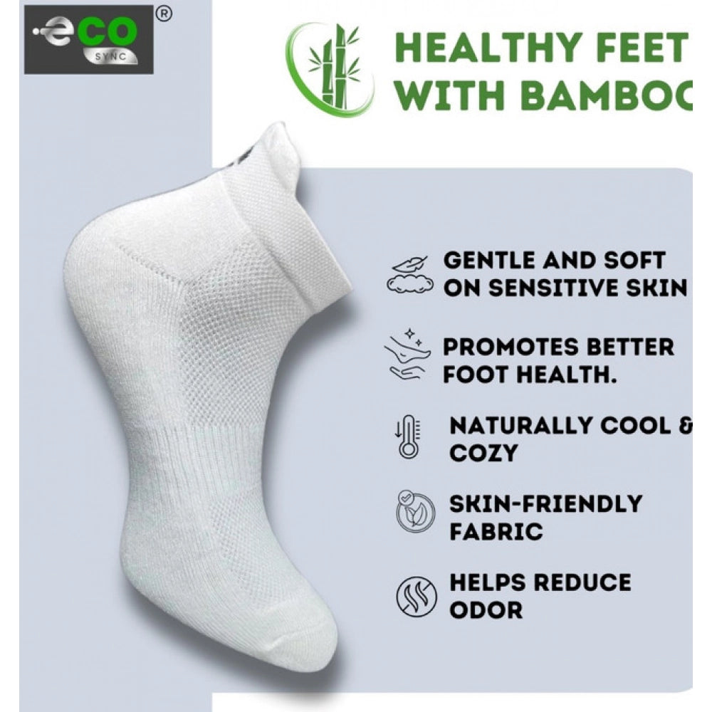 Generic 4_Pair Set Unisex Casual Bamboo Cotton Printed Ankle Length Socks (Multicolor)