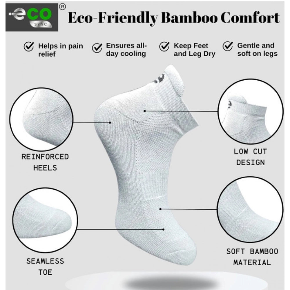 Generic 4_Pair Set Unisex Casual Bamboo Cotton Printed Ankle Length Socks (Multicolor)