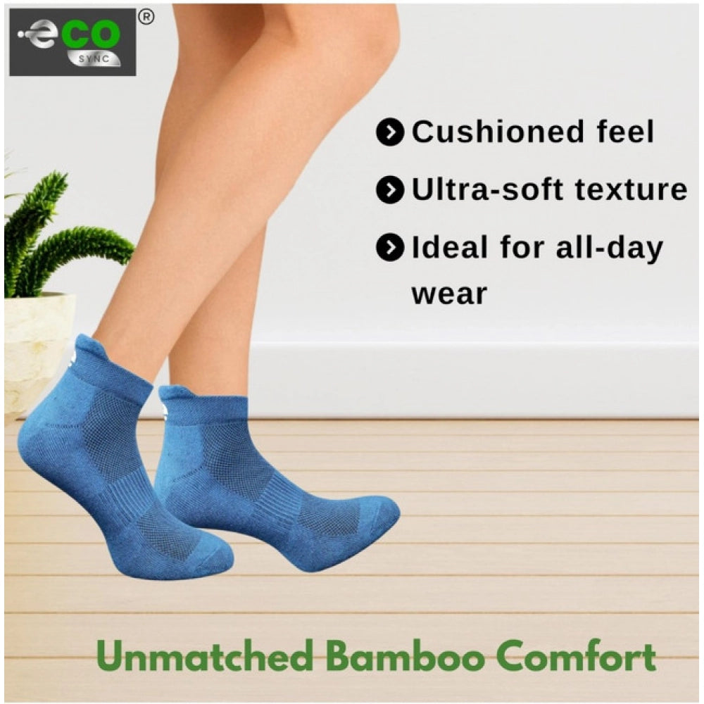 Generic 4_Pair Set Unisex Casual Bamboo Cotton Printed Ankle Length Socks (Multicolor)