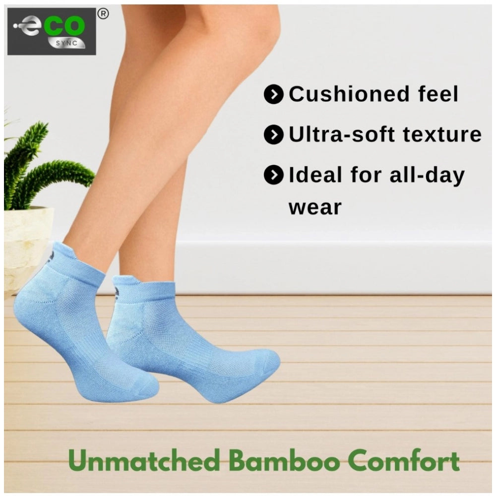 Generic 4_Pair Set Unisex Casual Bamboo Cotton Printed Ankle Length Socks (Multicolor)