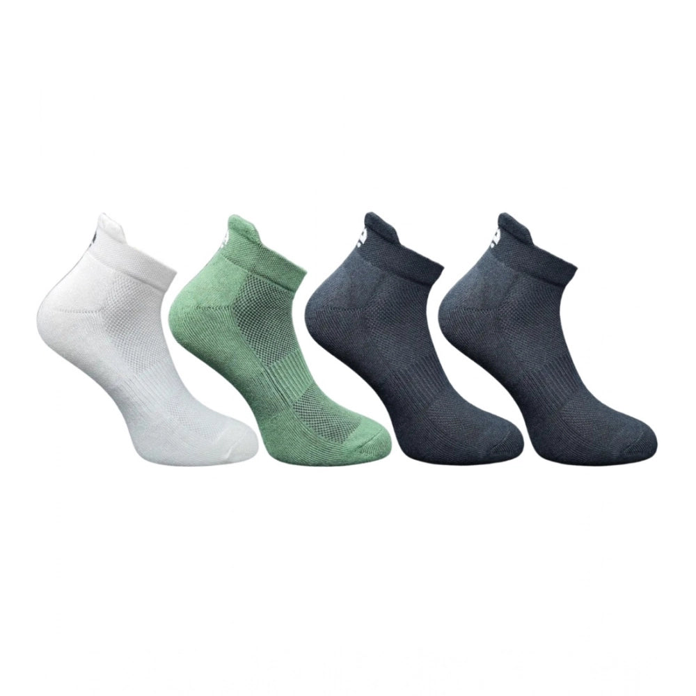 Generic 4_Pair Set Unisex Casual Bamboo Cotton Printed Ankle Length Socks (Multicolor)