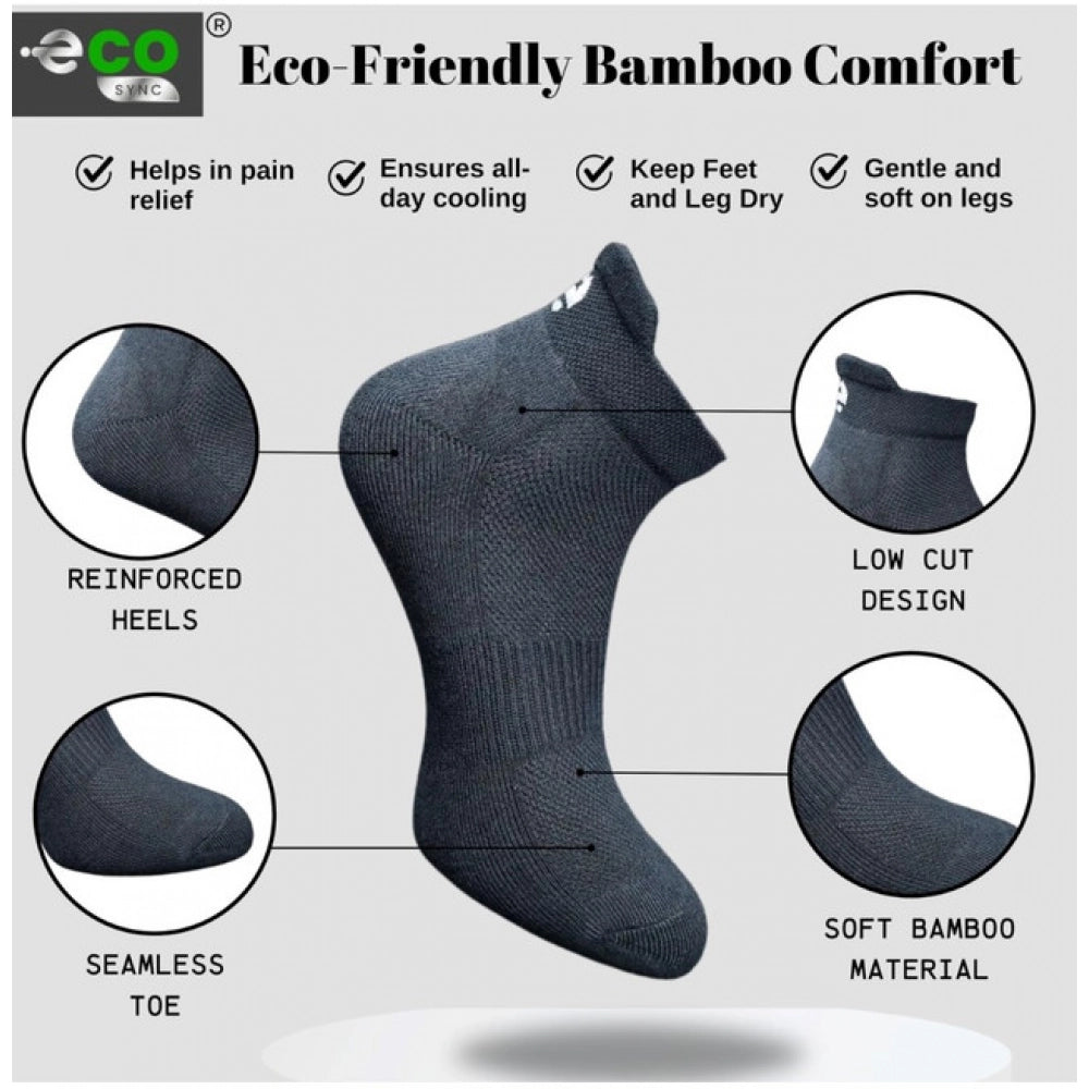 Generic 4_Pair Set Unisex Casual Bamboo Cotton Printed Ankle Length Socks (Multicolor)