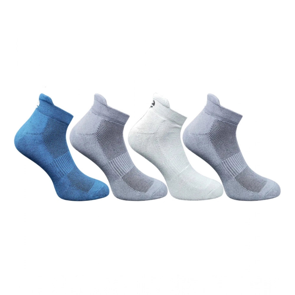 Generic 4_Pair Set Unisex Casual Bamboo Cotton Printed Ankle Length Socks (Multicolor)