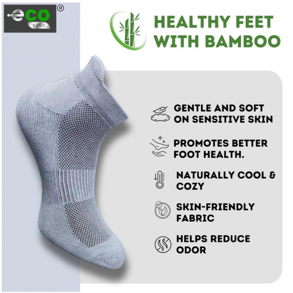 Generic 4_Pair Set Unisex Casual Bamboo Cotton Printed Ankle Length Socks (Multicolor)