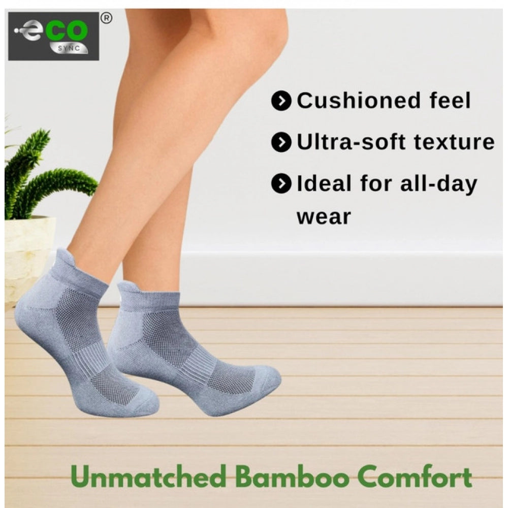 Generic 4_Pair Set Unisex Casual Bamboo Cotton Printed Ankle Length Socks (Multicolor)