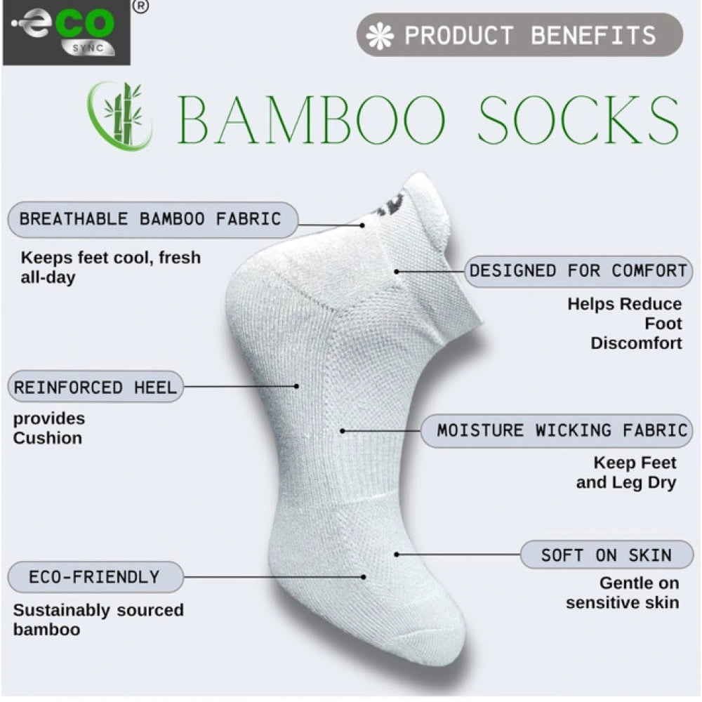 Generic 4_Pair Set Unisex Casual Bamboo Cotton Printed Ankle Length Socks (Multicolor)