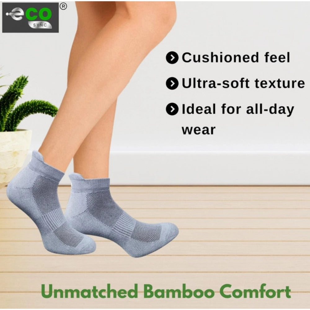 Generic 4_Pair Set Unisex Casual Bamboo Cotton Printed Ankle Length Socks (Multicolor)