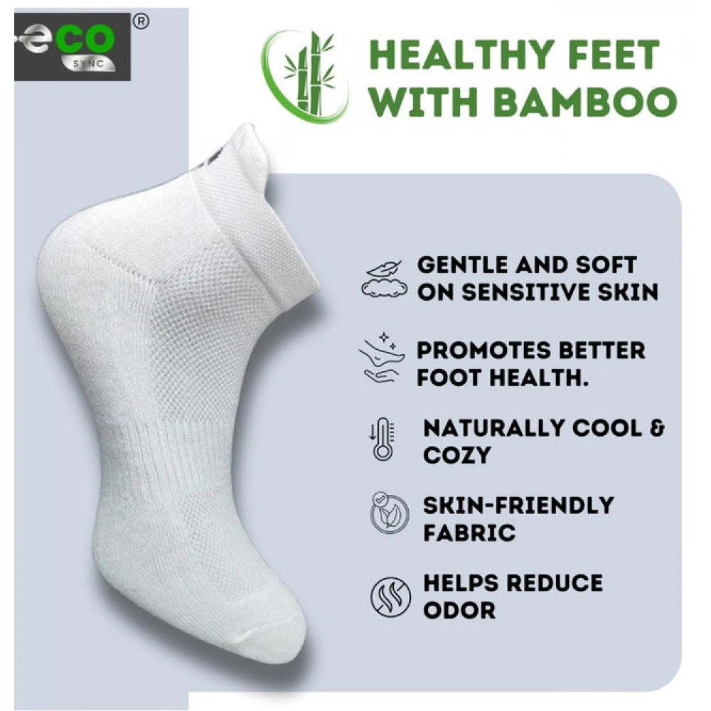 Generic 4_Pair Set Unisex Casual Bamboo Cotton Printed Ankle Length Socks (Multicolor)