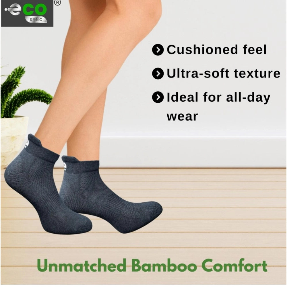 Generic 4_Pair Set Unisex Casual Bamboo Cotton Printed Ankle Length Socks (Multicolor)