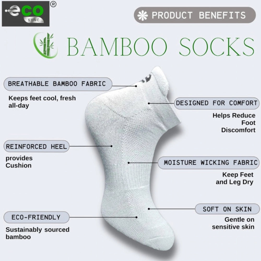 Generic 4_Pair Set Unisex Casual Bamboo Cotton Printed Ankle Length Socks (Multicolor)